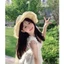 LEZA - Mũ Cói HANDMADE Vành Rộng Viền Kẽm ren dùng che nắng đi biển đi chơi. Phong cách vintage Hàn Quốc