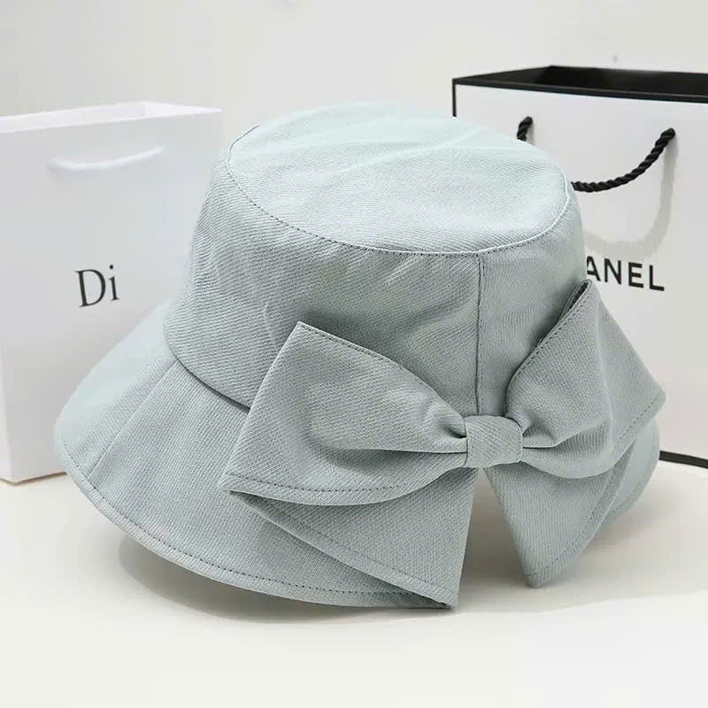 LEZA - Mũ bucket Vành vải Bố thời trang nữ có nơ form nón tai bèo che nắng thời trang dùng đi biển, đi chơi phong cách