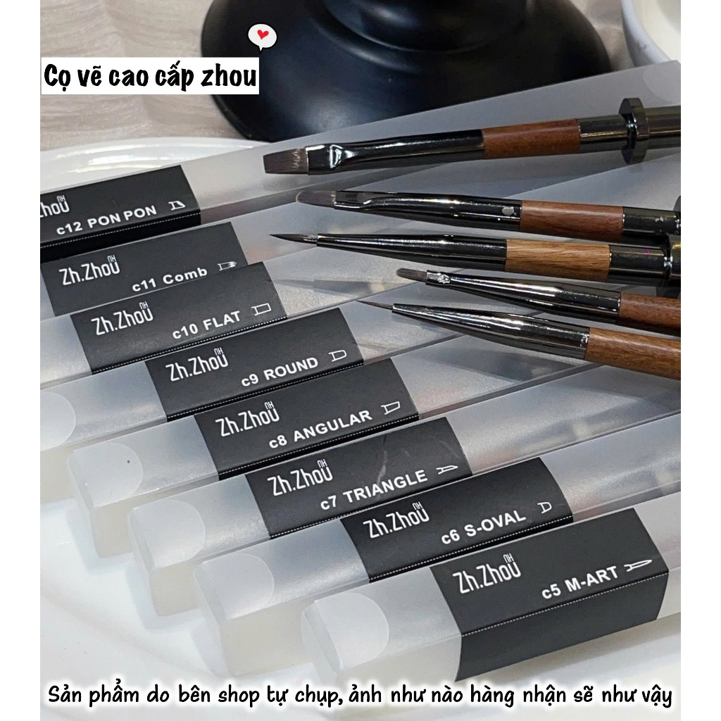 Cọ nét nhật, cọ vẽ móng cao cấp, cọ vẽ hoạt hình, cọ hoa cúc cọ vẽ nhật, cọ đắp gel , cọ nhật cao cấp Zh.Zhou