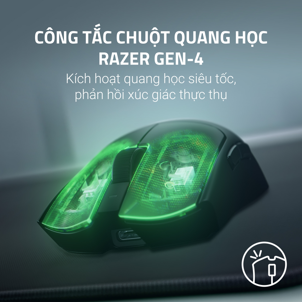 Chuột Gaming Razer Viper V4 Pro | 49g/50g | Không Dây | Cuộn Quang | Cảm Biến Quang 50K | 180 Tiếng | Switch Quang Học | BigBuy360 - bigbuy360.vn