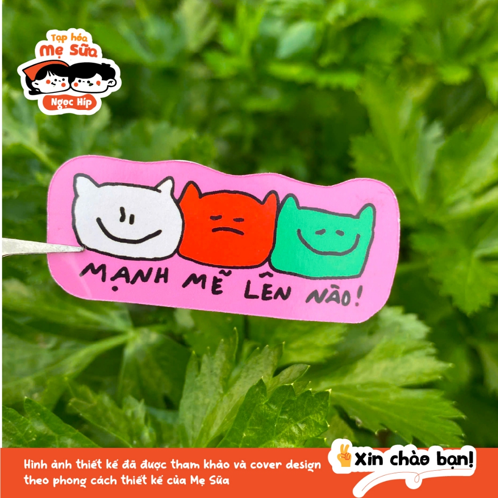 Sticker động lực cute dán laptop điện thoại – sticker +1 năng lượng tích cực Gen Z
