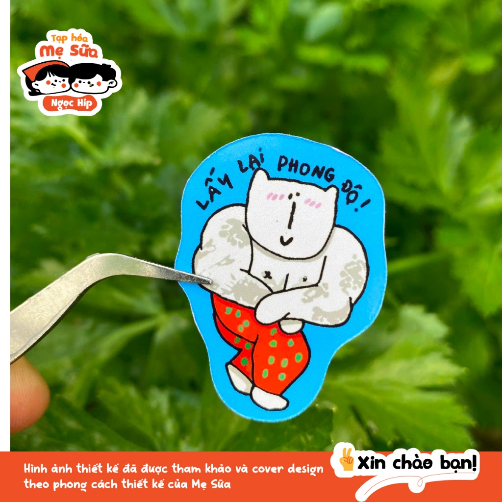 Sticker động lực cute dán laptop điện thoại – sticker +1 năng lượng tích cực Gen Z