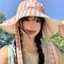 LEZA - Mũ Tai Bèo Chống Nắng Vành Rộng 2 Mặt Họa Tiết Caro, Mũ Bucket Dây Nơ Đi Biển dùng chống tia UV che nắng, đi biển