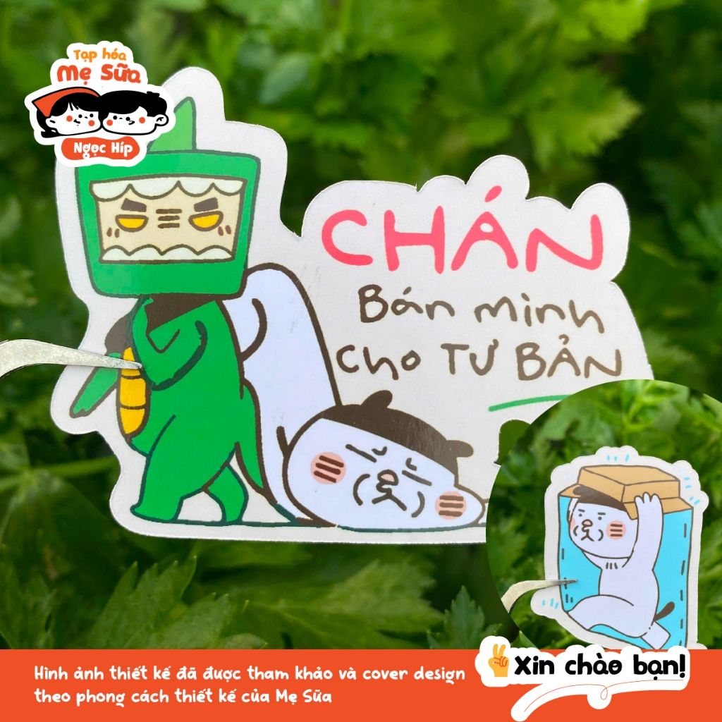 Sì tíc cơ +1 nô tì tư bản siêu cưng dán laptop điện thoại