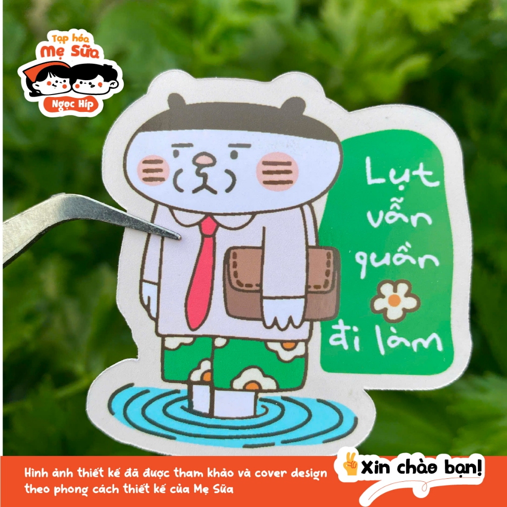 Sì tíc cơ +1 nô tì tư bản siêu cưng dán laptop điện thoại