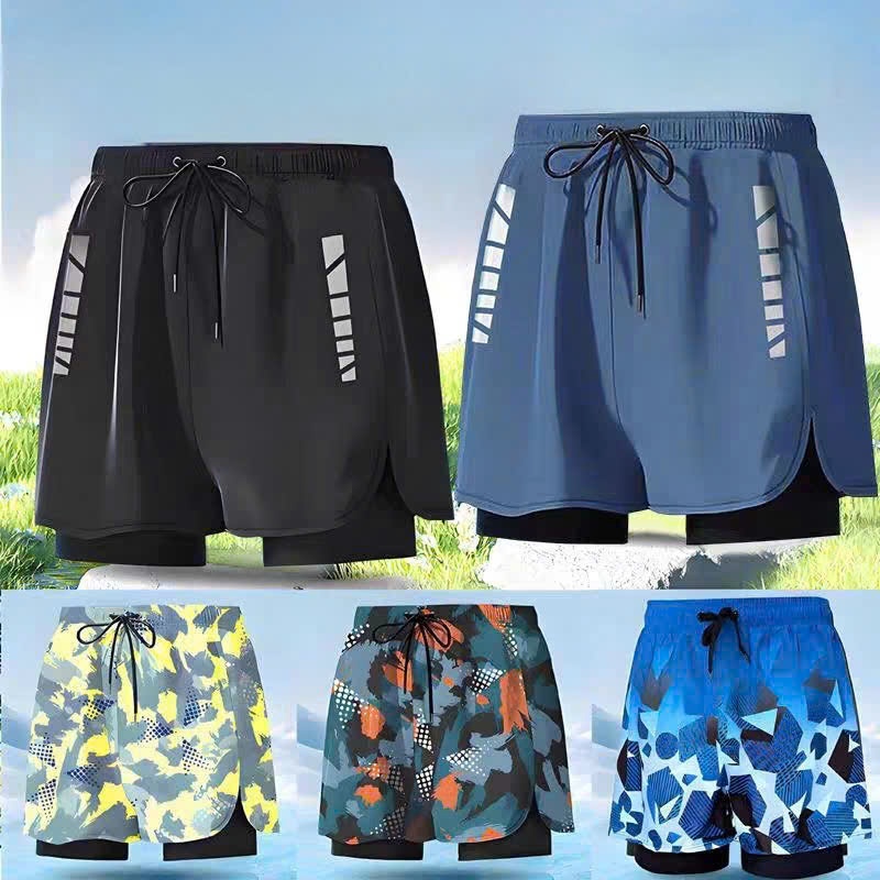 Quần bơi nam 2 lớp cao cấp, Quần thể thao nam chạy bộ, tập gym, chơi Pickleball, Tennis co giãn 4 chiều tốt