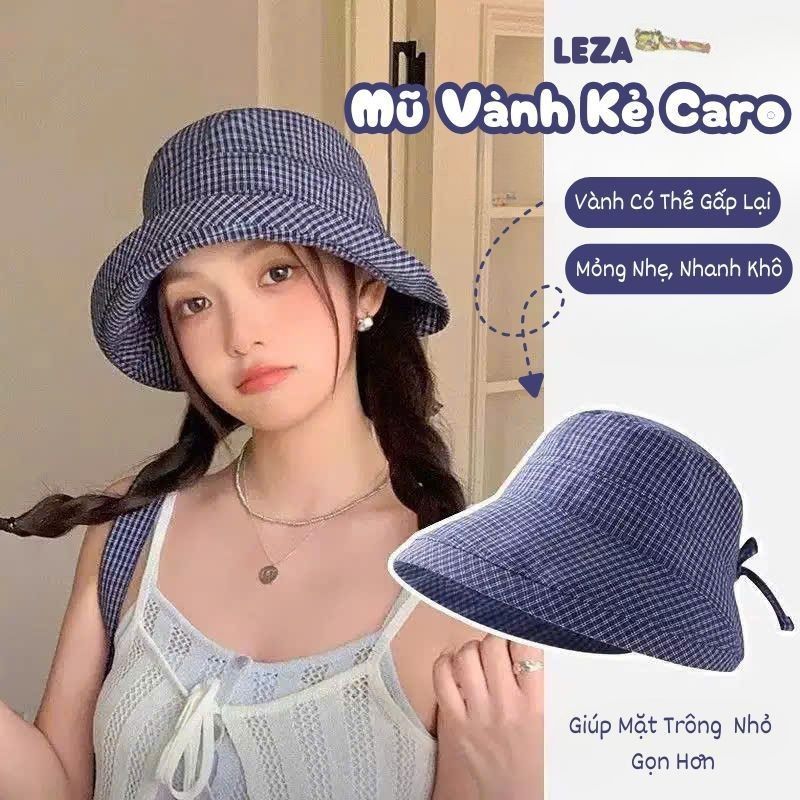 LEZA - Mũ Bucket Vành (Nhiều Mẫu) phong cách Hàn Quốc giúp che nắng chống tia UV, dùng đi chơi đi biển