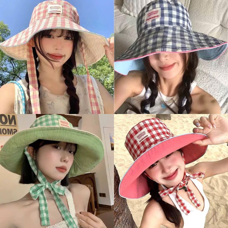 LEZA - Mũ Bucket Vành (Nhiều Mẫu) phong cách Hàn Quốc giúp che nắng chống tia UV, dùng đi chơi đi biển