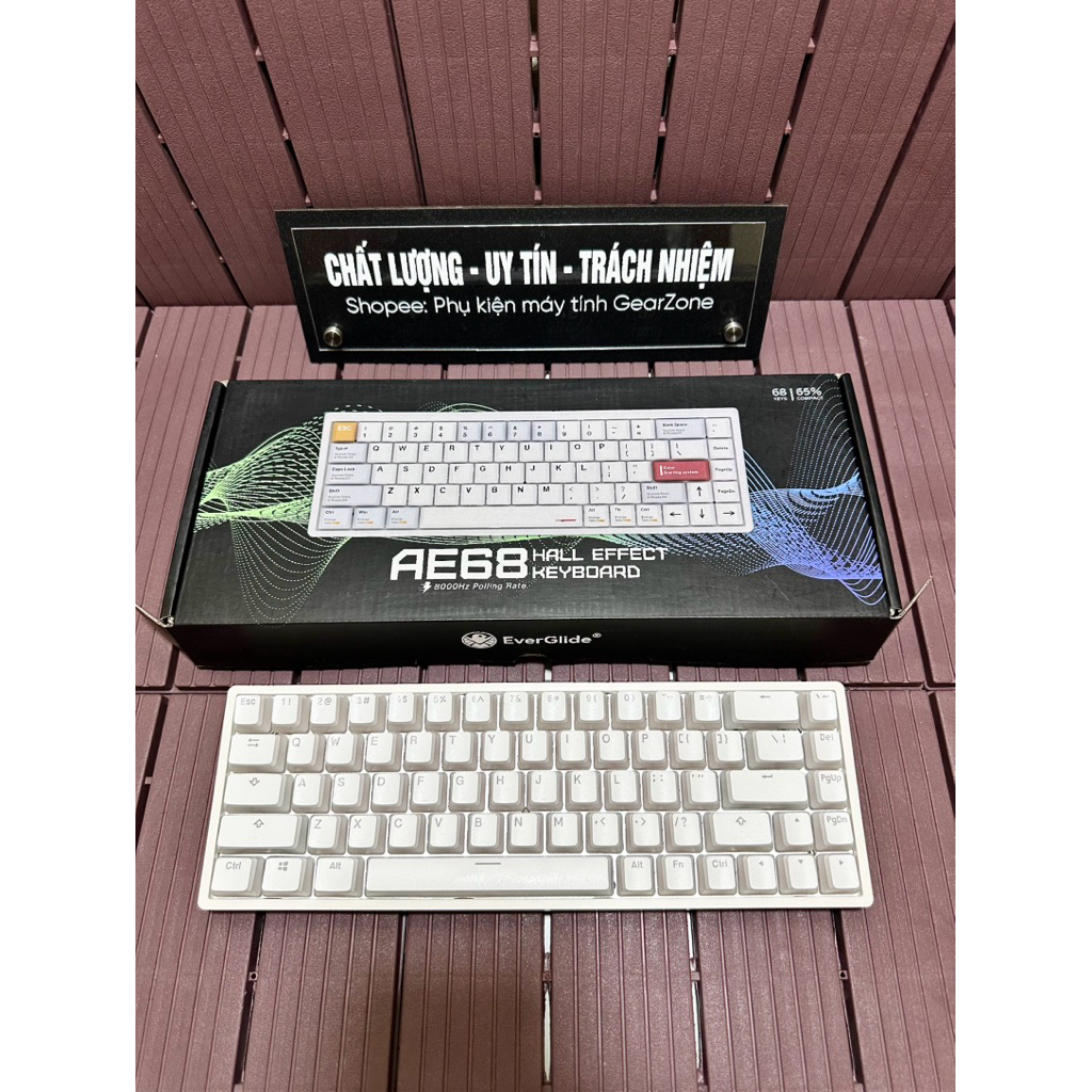 (Kèm Switch L60 Wooting) Bàn phím Everglide AE68 8000hz Rapid trigger ...