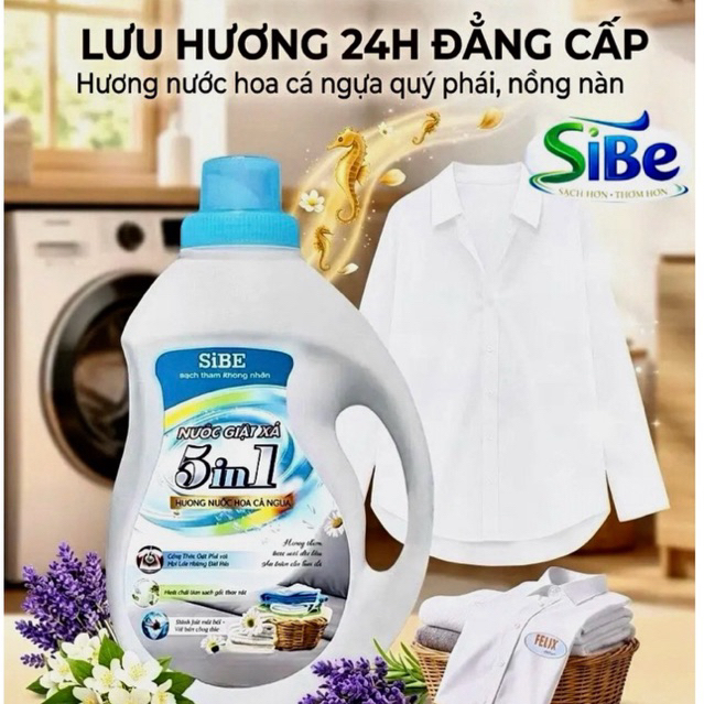 Giá sốc 📍NƯỚC GIẶT XẢ SiBE 5in1 chất lượng tuyệt vời • sạch hơn • thơm hơn