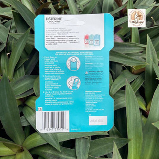 Xịt thơm miệng Listerine Cool Mint Pocketmist (2 Cái/1 vỉ)
