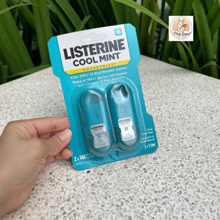 Xịt thơm miệng Listerine Cool Mint Pocketmist (2 Cái/1 vỉ)