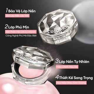 [Y368] Phấn Phủ Bột COLORKEY - Kiềm Dầu Lâu Trôi 24H, Hạt Phấn Siêu Mịn, Lớp Nền Tự Nhiên, Phù Hợp Mọi Loại Da