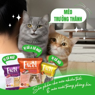 [SIÊU QUÀ TẶNG] COMBO 1,2,3,4 Gói Hạt Excel Cho Mèo Mọi Lứa Tuổi Túi 500g