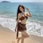 Set bikini HAWAII ba chi tết áo cup có mút + phụ kiện Hoa Ly (không kèm dây cham) HAN.T SHOP