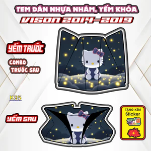 Bộ Tem Dán Chống Trầy Nhựa Nhám VISION 2014-2019- Decal Bảo Vệ Cao Cấp, Chống Nước, Bền Màu.