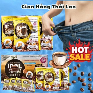 Cà phê Idol Thái Lan hộp 10 gói mẫu gói vang 3trong 1 thơm ngon,Slimming Garcia Coffee