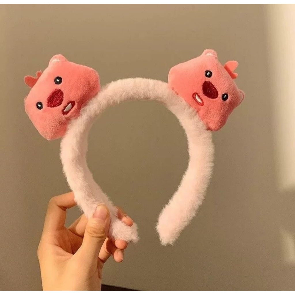 Cài tóc phủ lông 2 chú loopy xinh xăn, băng
đô