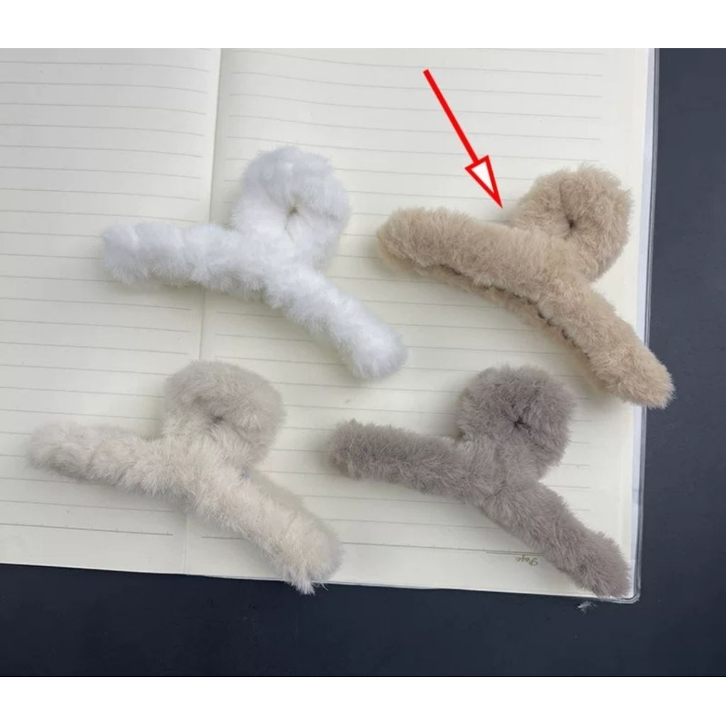 Kẹp tóc càng cua lông nhung mềm mịn style Hàn Quốc nữ đẹp hottrend size lớn 13cm