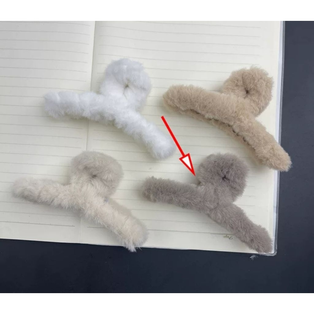 Kẹp tóc càng cua lông nhung mềm mịn style Hàn Quốc nữ đẹp hottrend size lớn 13cm