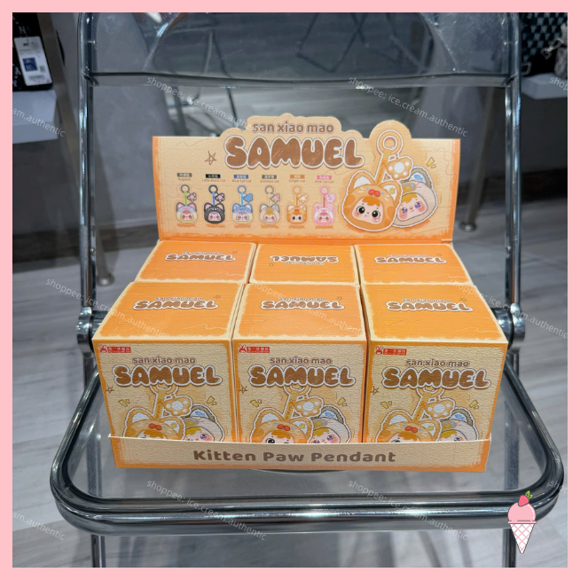 [Hỏa tốc HCM] Fullset 6 Blind Box Móc Khóa Gấu Bông Samuel Móng Vuốt Mèo chính hãng