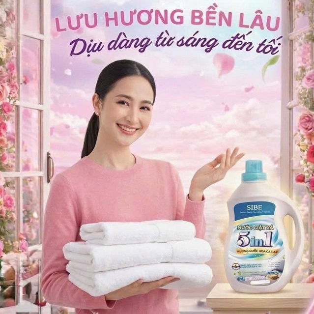Nước giặt xả SiBE 5in1 hàng chính hãng công ty