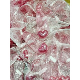 BabyBeer-Giày Jelly Hồng Trái Tim/ Giày tim cho bé/giày nhũ