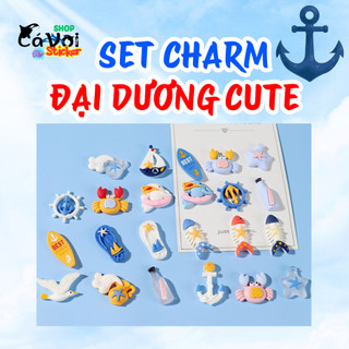Set Charm Đại Dương Cute – Charm Cá Voi, Xương cá, Cua, Sao Biển Kawaii Trang Trí Dép Xinh Xắn Hot Trend Siêu Dễ Thương