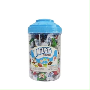 Kẹo mút hũ Milkita 50 que đủ mùi và 10 gói kẹo Milkita Bites Dây 11,2g - nhập khẩu Indonesia