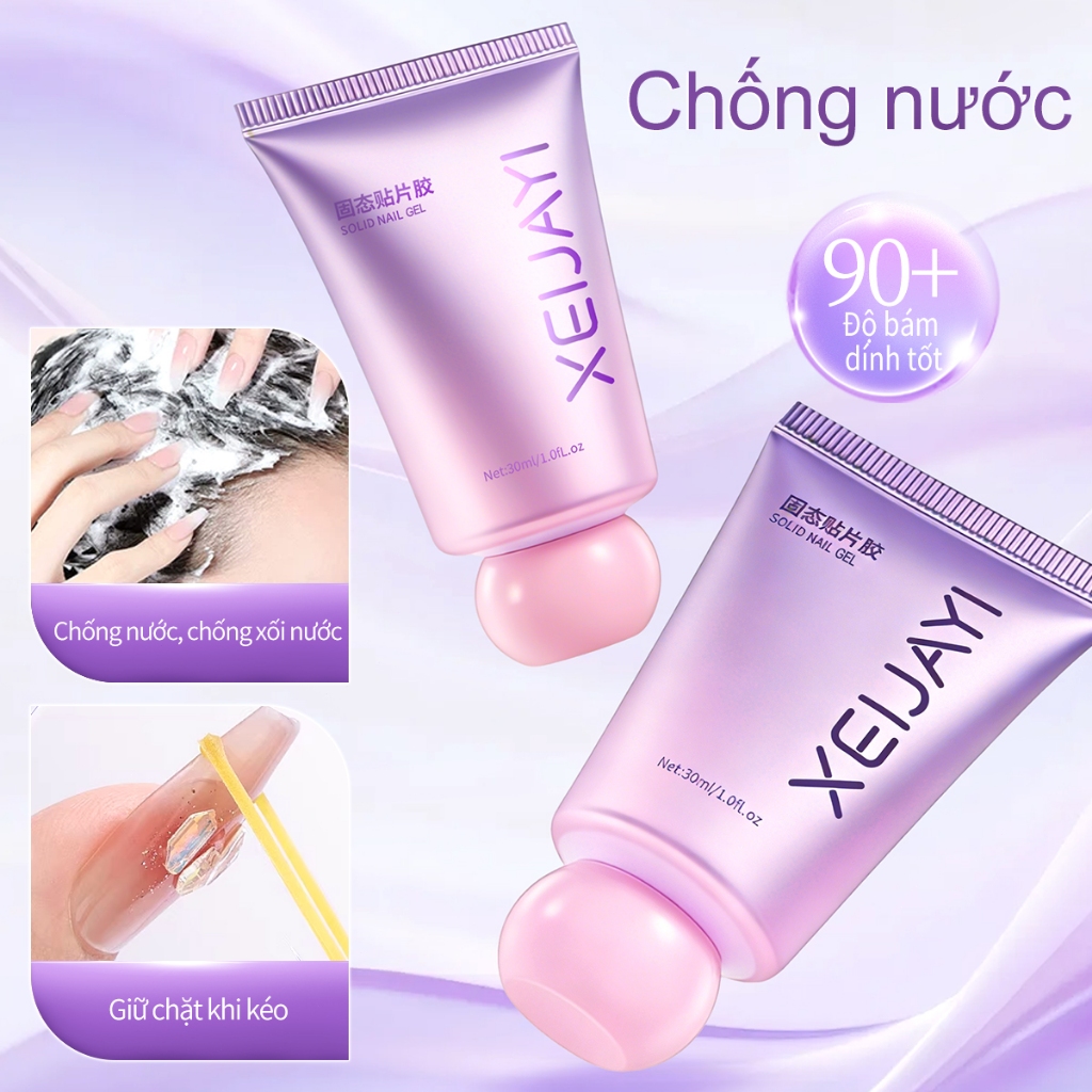 XEIJAYI 30ml Gel móng tay dạng đặc mới, thích hợp cho móng giả, kèm bộ dụng cụ thoa riêng.