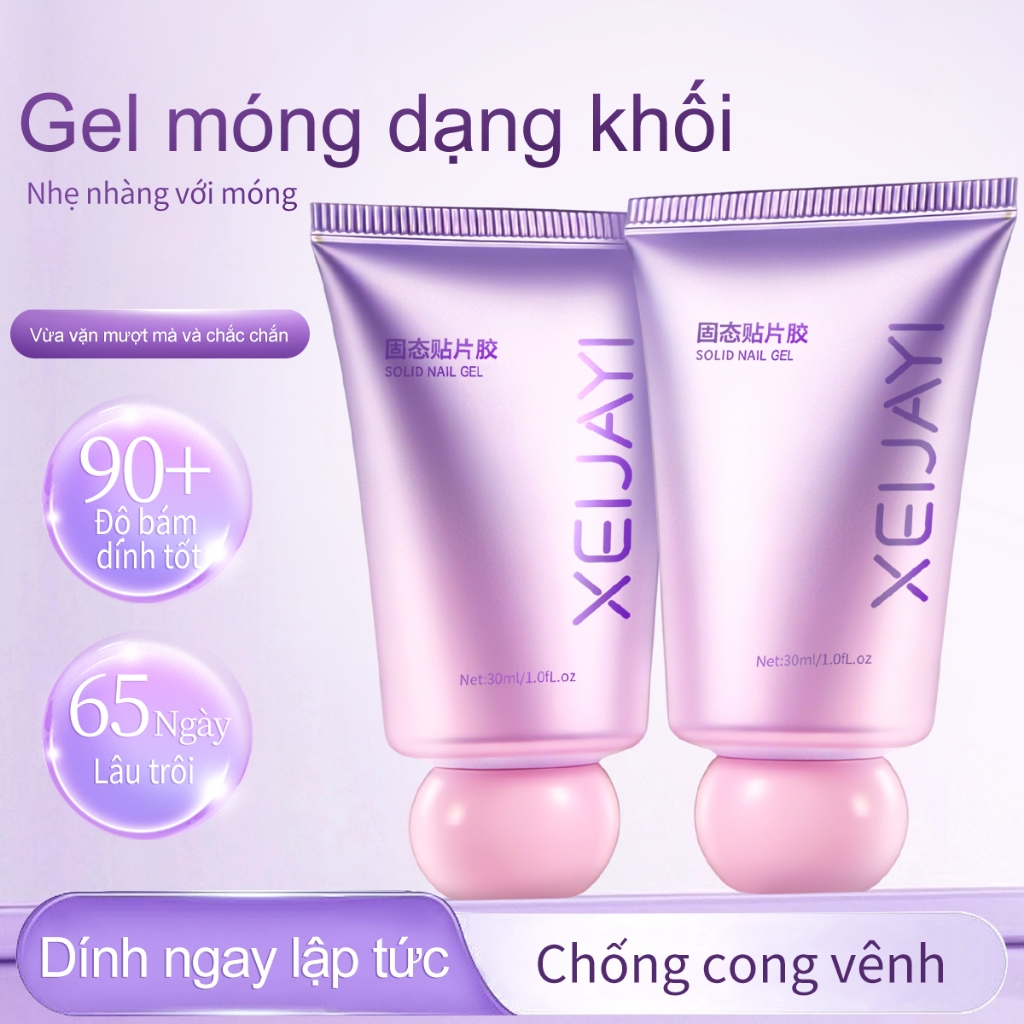 XEIJAYI 30ml Gel móng tay dạng đặc mới, thích hợp cho móng giả, kèm bộ dụng cụ thoa riêng.