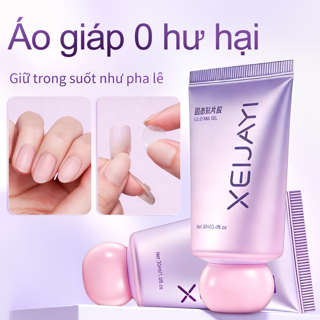 XEIJAYI 30ml Gel móng tay dạng đặc mới, thích hợp cho móng giả, kèm bộ dụng cụ thoa riêng.