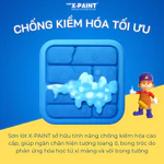 Sơn lót chống kiềm ngoại thất X-Paint - Sơn S3000 lon 5kg chống ẩm, chống thấm + Tặng kèm lu lăn (Rulo) + chổi sơn — ảnh 7