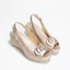 Sandal đế xuồng 8cm hoa trà Kosu 24313, giày công sở nữ siêu êm chống thấm nước trơn trượt Nhật Bản