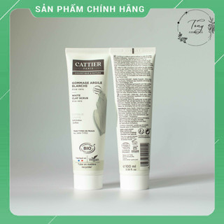 Tẩy da chết Cattier Gommage Argile Blanche White Clay Aloe Vera Scrub 100ml - Sáng da ngừa mụn