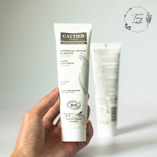 Tẩy da chết Cattier Gommage Argile Blanche White Clay Aloe Vera Scrub 100ml - Sáng da ngừa mụn