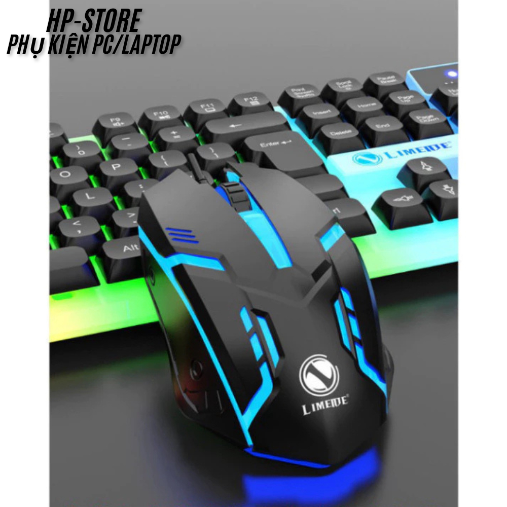 Bàn Phím Giả Cơ Kèm Chuột Máy Tính Có Dây Combo GTX350 Fullsize 104 Phím Có Đèn Led Bật Tắt, BH 12T
