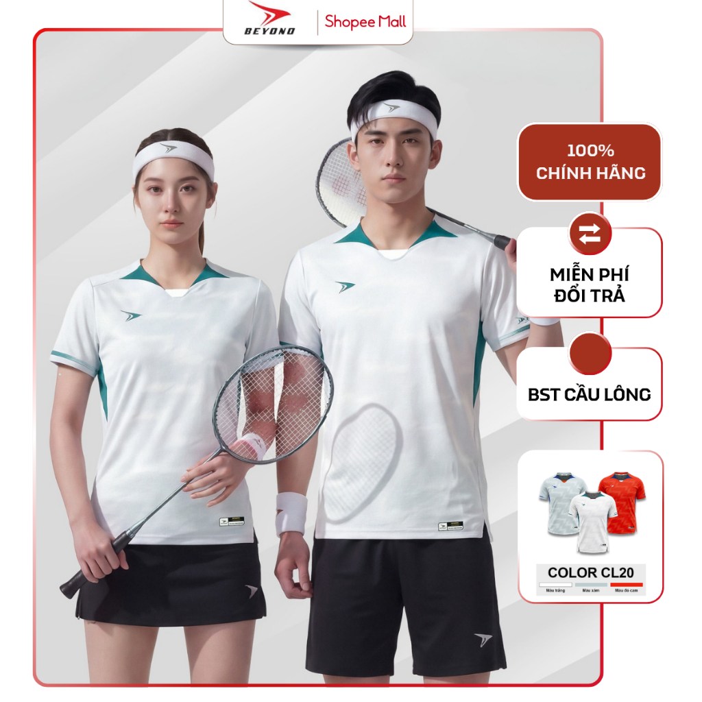 Áo Thể Thao Cầu Lông Pickleball Nam/Nữ Beyono TOP CL20 Fit Dáng, Thoáng Khí, Thoải Mái Vận Động