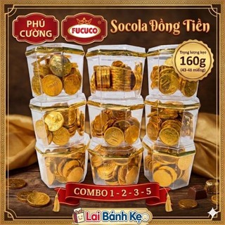 Chocolate Đồng Vàng FUCUCO - Phú Cường, Hủ 160g (43-48 miếng) - Thơm ngon, Bắt mắt cho bé