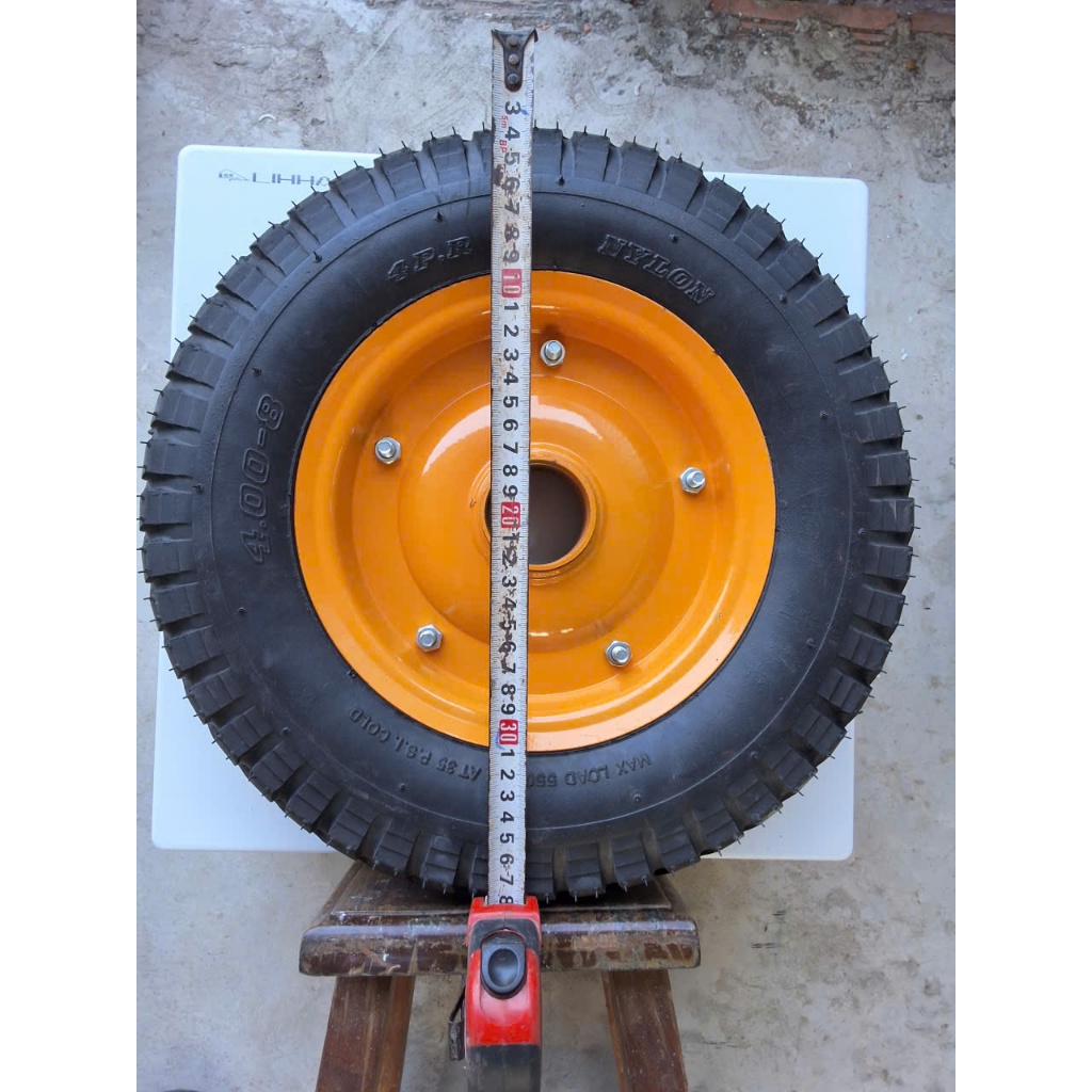 Bánh Xe Rùa Mâm 8 Cơ Khí Duy Tân – Bánh Xe Sắt 1 Ly 2, Đường Kính 38cm, Chịu Tải Bền Bỉ