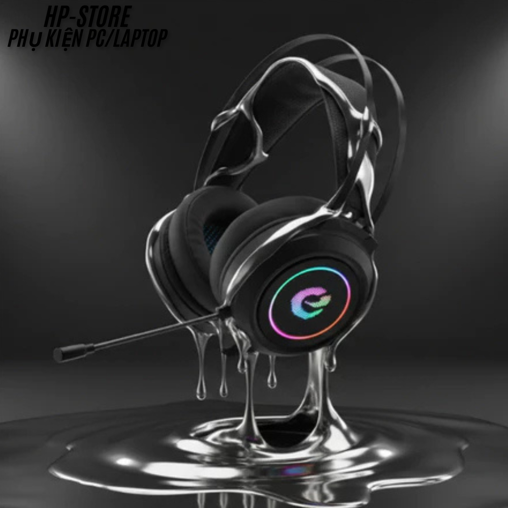Tai nghe chụp tai Gaming- Tai nghe chữ E có mic (cổng USB) âm thanh 7.1, Âm Bass Cực Căng, Ốp Da Êm Ái, BH 12T