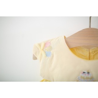 Váy bé gái cổ thêu 9th-4 tuổi phong cách Hàn vải kate (thô cotton) mát mẻ mùa hè D1274 Bí Ngô Nhỏ