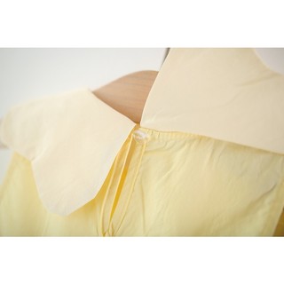 Váy bé gái cổ thêu 9th-4 tuổi phong cách Hàn vải kate (thô cotton) mát mẻ mùa hè D1274 Bí Ngô Nhỏ