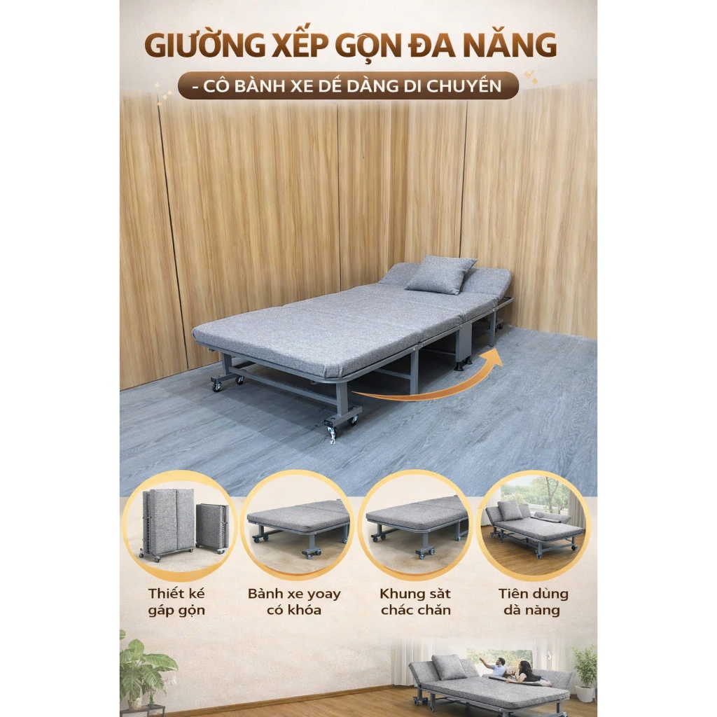 Giường gấp gọn thông minh-giá rẻ tại xưởng