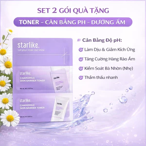 Set 2 Gói Quà Tặng Toner Cân Bằng PH Dưỡng Ẩm Starlike Skin Barrier Toner và Hoa Cúc Chamomile Skin Barrier