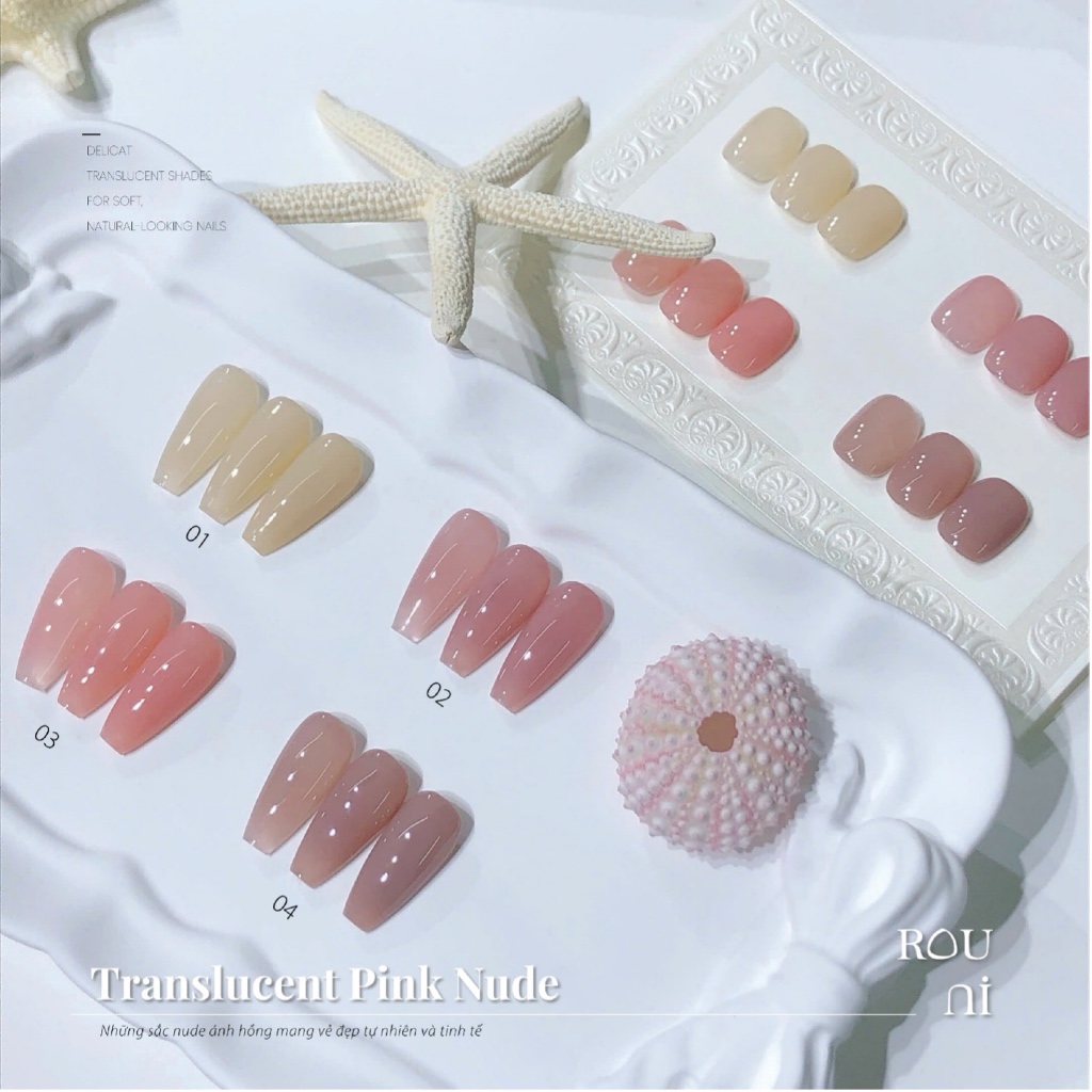 Sơn gel ROUNI 4 màu nude trà sữa phiên bản mới 2026 Sơn dưỡng ẩm màu nude hồng tiệm nail chuyên dụng
