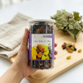 Nho Khô Ba Màu Mix 3 Loại Nho Mỹ Dẻo Mềm Ăn Vặt Healthy