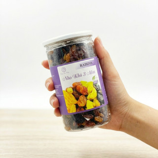 Nho Khô Ba Màu Mix 3 Loại Nho Mỹ Dẻo Mềm Ăn Vặt Healthy