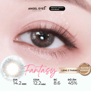 Lens xám tự nhiên có độ cận 0-8 N’Rosa Fantasy Gray chất liệu Silicone Hydrogel cho mắt thở Angel Eyes phân phối