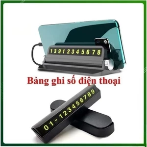 Bảng số điện thoại trên ô tô kèm giá đỡ điện thoại, bảng số điện thoại ô tô phản quang